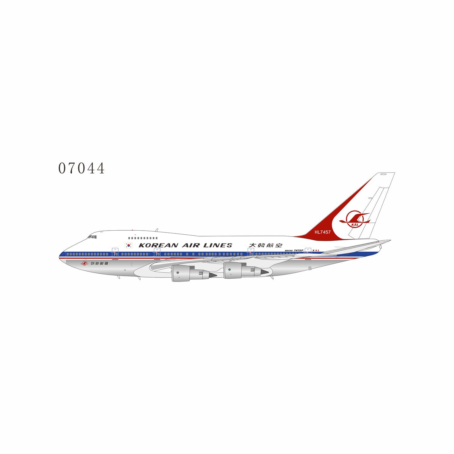 NG Models 1:400 Korean Air Boeing 747SP H7457 "delivery colors" 07044