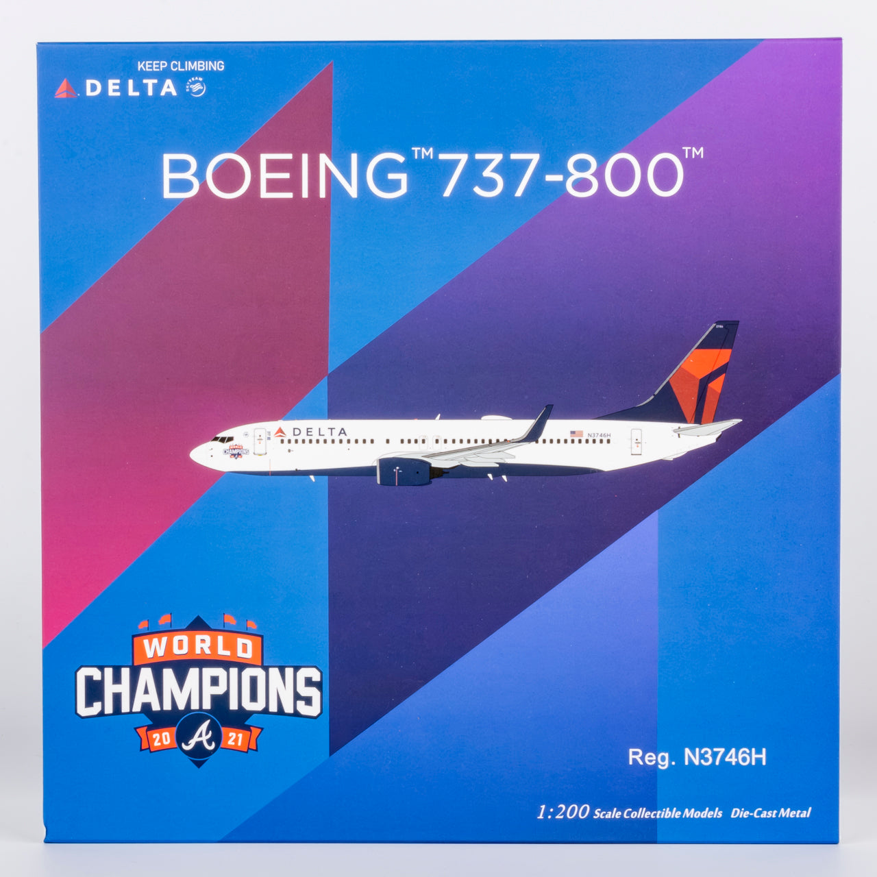 NG Models Delta Air Lines Boeing 737-800 "Atlanta Braves" N3746H NG 08062