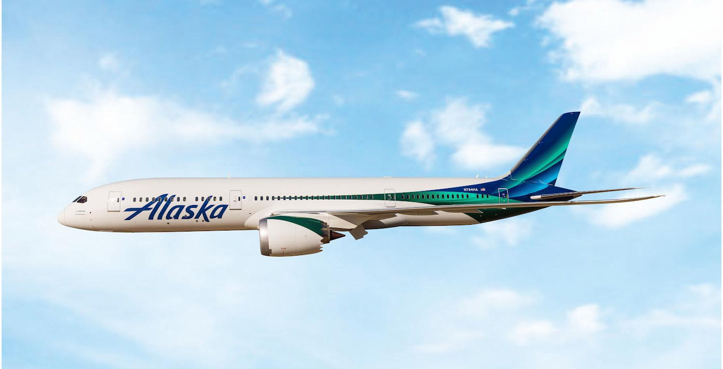 Pre-Order Phoenix Models 1:400 Alaska Airlines Boeing 787-9 N784HA 04686