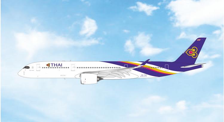 Pre-Order Phoenix Models 1:400 Thai Airways Airbus A350-900 HS-THZ 12117