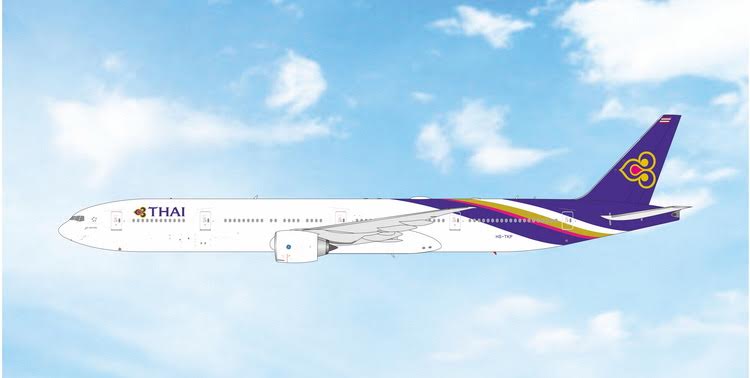 Pre-Order Phoenix Models 1:400 Thai Airways Boeing 777-300ER HS-TKP 12102