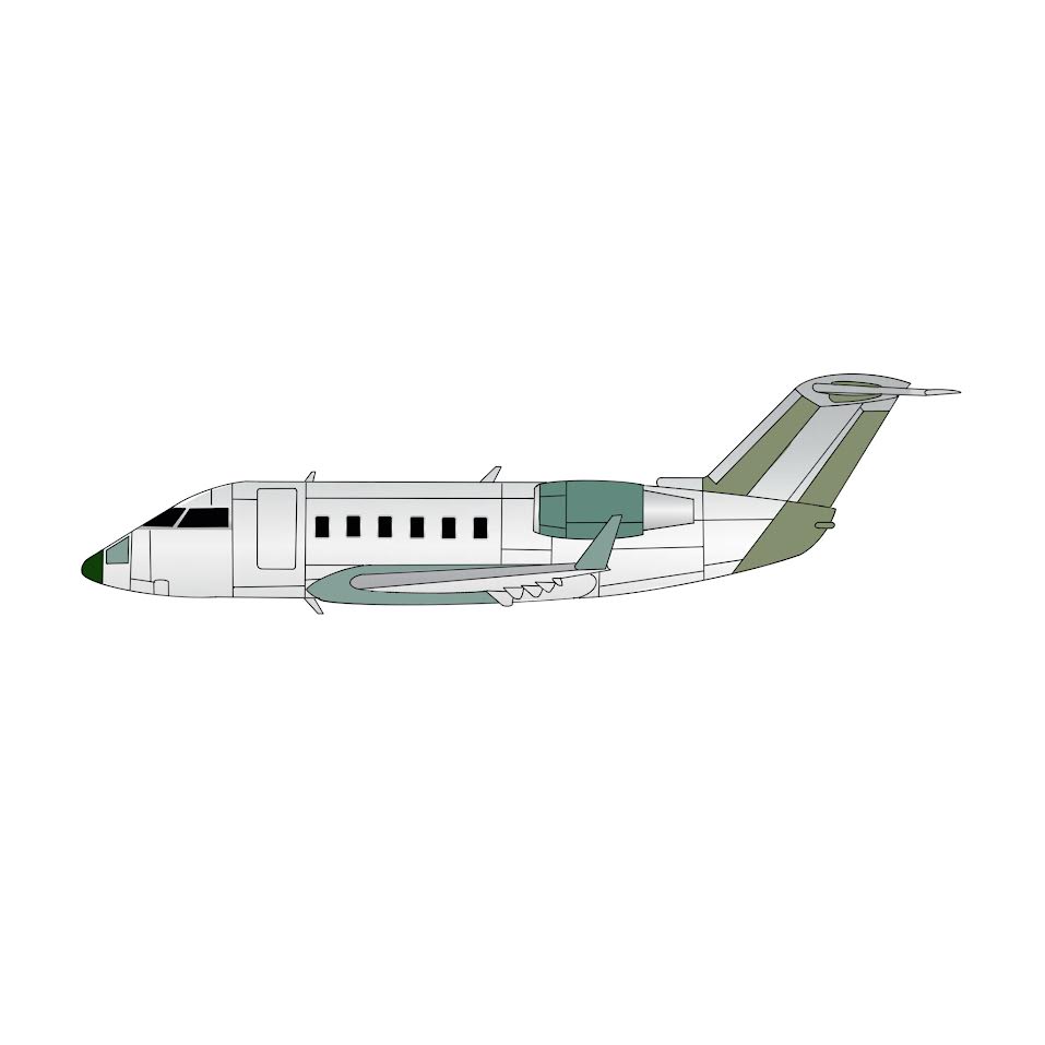 Pre-Order 3D Design Deck 1:400 Bombardier Challenger 600 "bare metal" 189