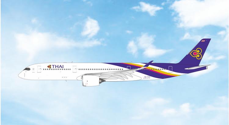 Pre-Order Phoenix Models 1:400 Thai Airways Airbus A350-900 HS-THH 12116