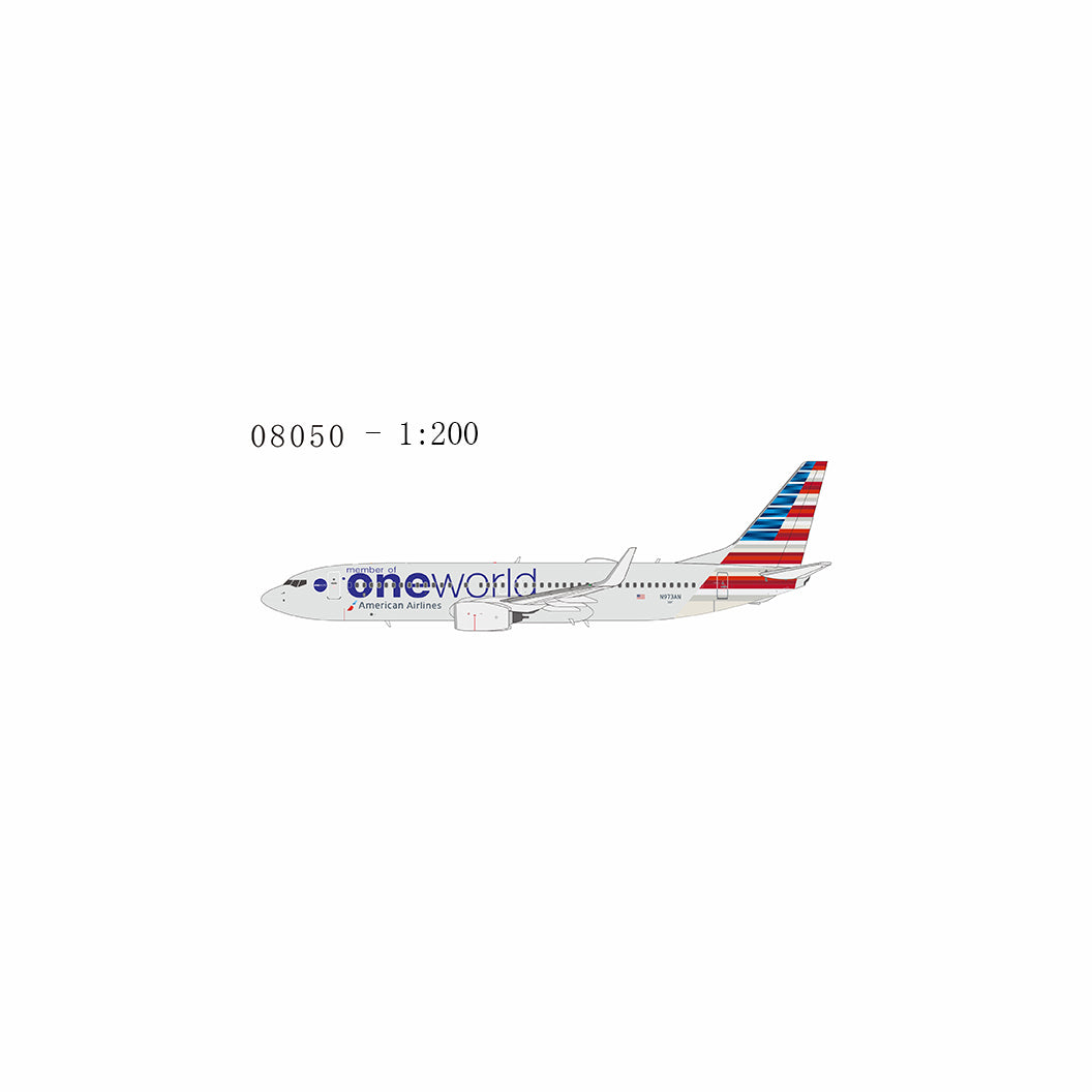 NG Models 1:200 American Airlines Boeing 737-800 "OneWorld" N973AN 08050