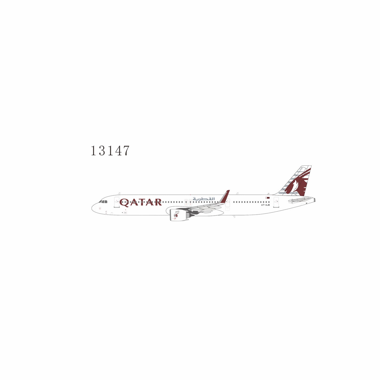 Pre-Order NG Models 1:400 Qatar Airways Airbus A321neo A7-AJB "Qatar's First neo" 13147