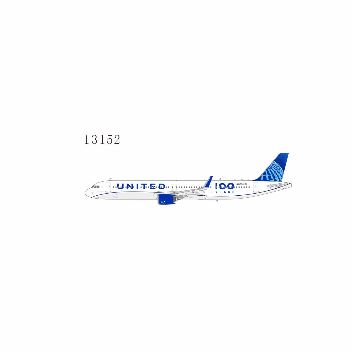 Pre-Order NG ULTIMATE 1:400 United Airlines Airbus A321neo N44550 "100 Years" 13152