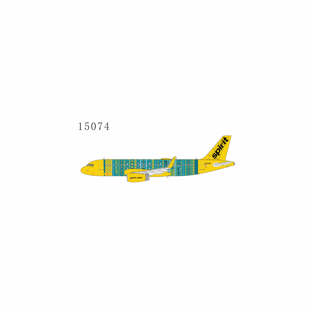 Pre-Order NG Models 1:400 Spirit Airlines Airbus A320 N628NK "Winter Sweater" 15074