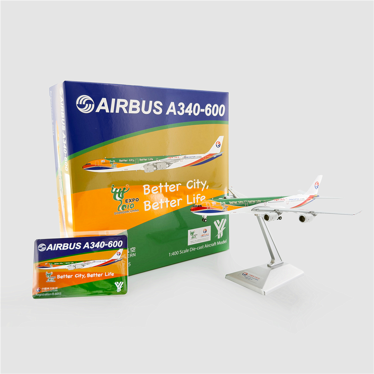 YY Wings 1:400 China Eastern Airbus A340-600 B-6055 "Shanghai Expo 2010"