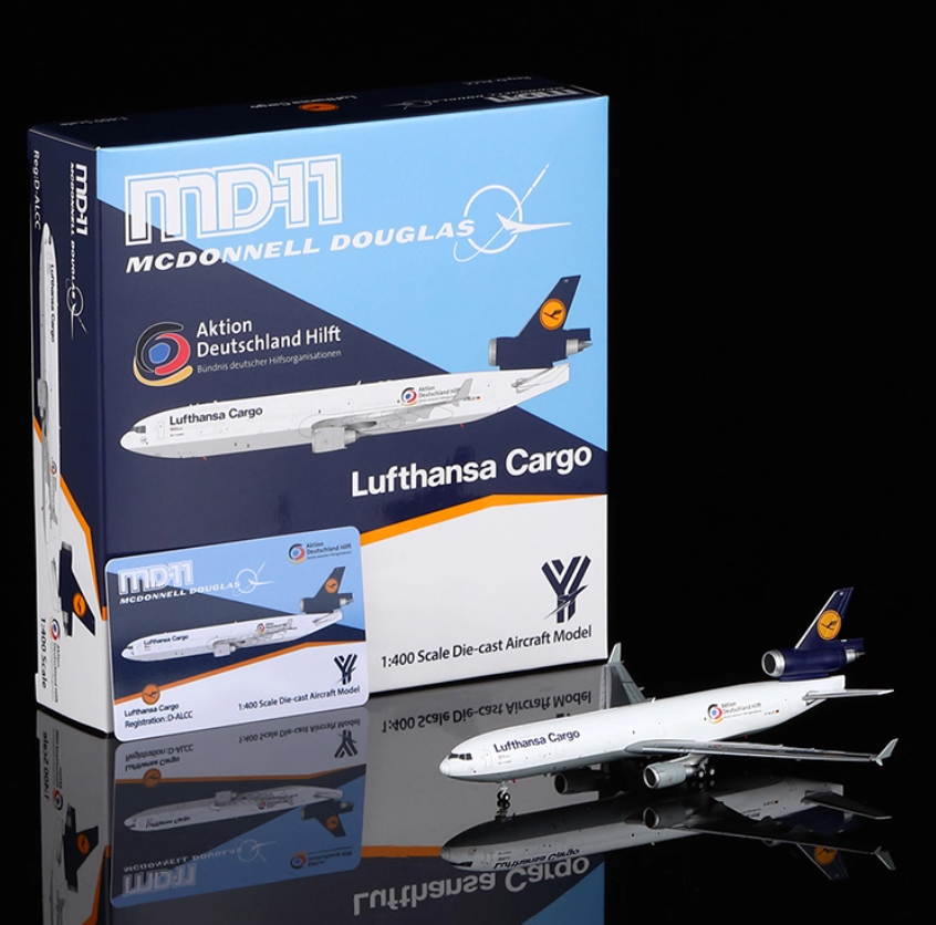 YY Wings 1:400 Lufthansa Cargo McDonnell Douglas MD-11F D-ALCC "Aktion Deutschland Hilft"