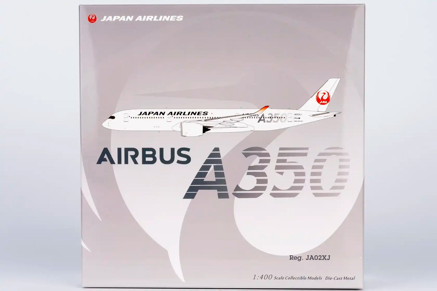 NG Models 1:400 JAL Airbus A350-900 JA02XJ "Silver A350 Titles" 39096