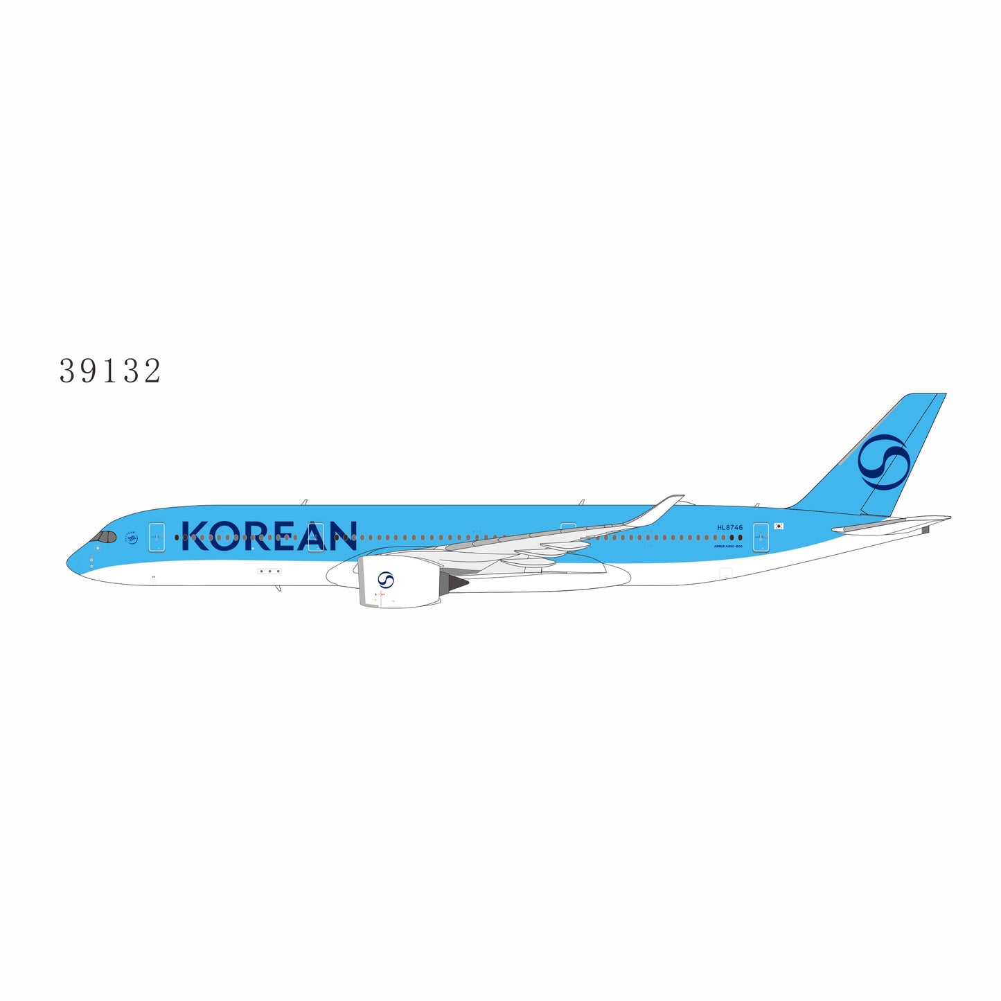 Pre-Order NG Models 1:400 Korean Air Airbus A350-900 HL8746 39132