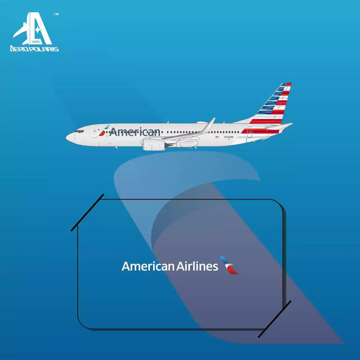 Per-Order Aero Polaris 1:400 American Airlines Boeing 737-800 N938NN HA7380052