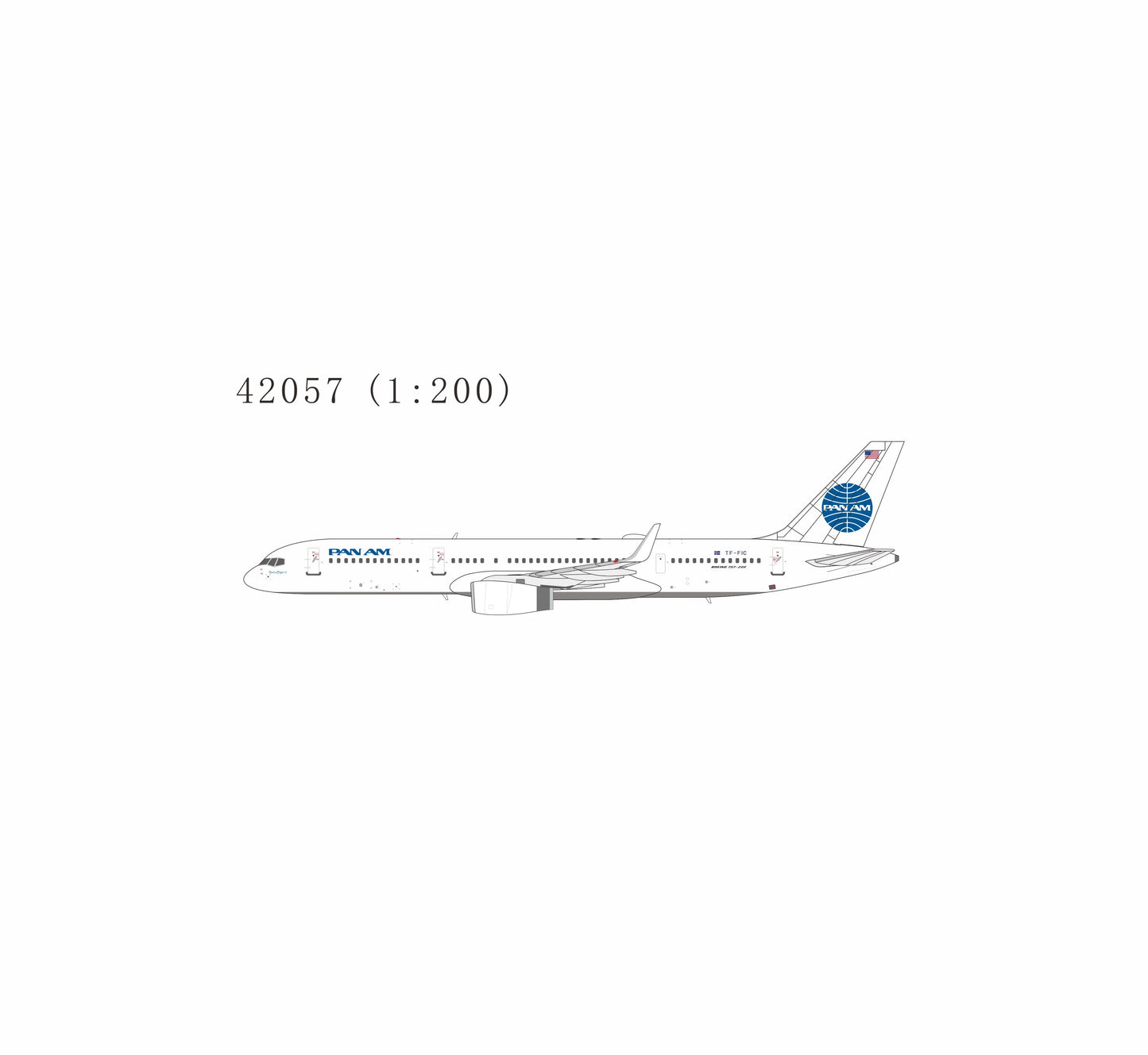 Pre-Order NG Models 1:200 Pan Am Boeing 757-200 TF-FIC NG 42057