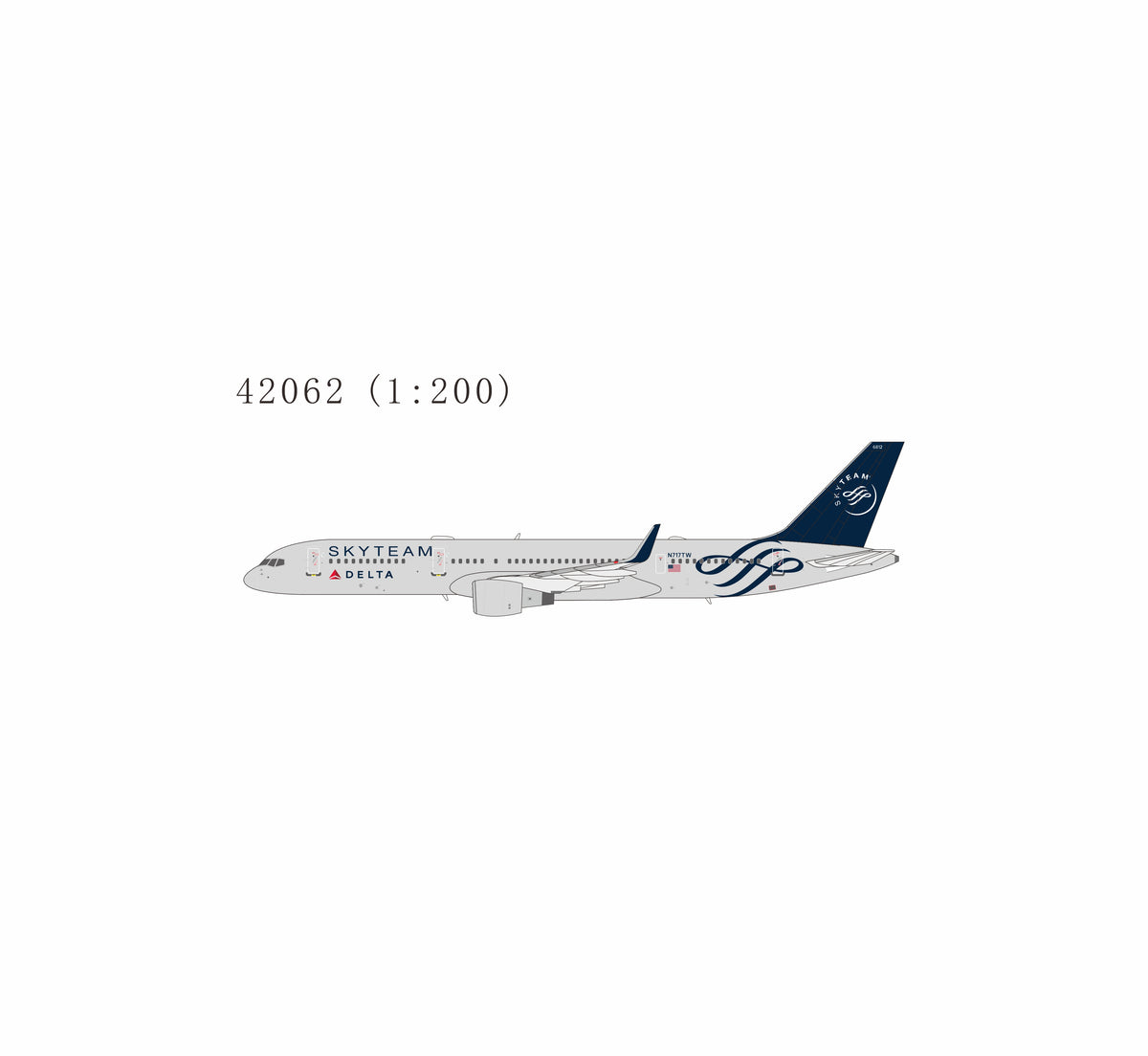 Pre-Order NG Models 1:200 Delta Air Lines Boeing 757-200 N717TW "Skyteam" 42062