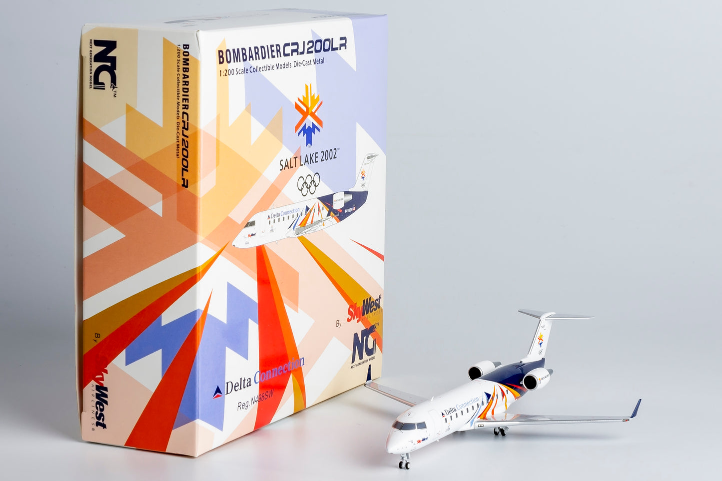 NG Models 1:200 Delta Connection (SkyWest) CRJ-200 N498SW "Salt Lake Ctiy 2002" NG 52065