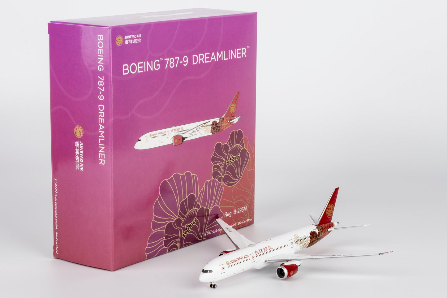 NG Models 1:400 Juneyao Airlines Boeing 787-9 "Blossoming China" B-226M 55146