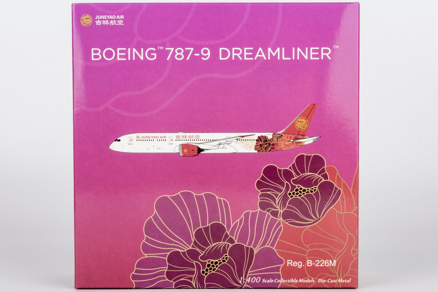 NG Models 1:400 Juneyao Airlines Boeing 787-9 "Blossoming China" B-226M 55146