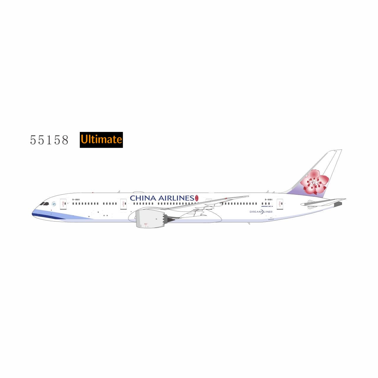 Pre-Order NG ULTIMATE 1:400 China Airlines Boeing 787-9 B-18811 "1st 787-9 for China Airlines" 55158
