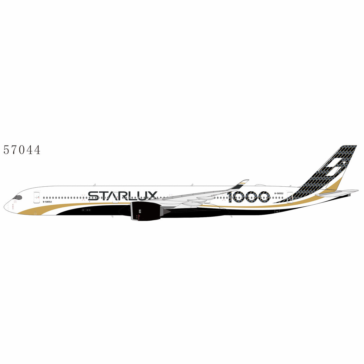 Pre-Order NG Models 1:400 Starlux Airlines Airbus A350-1000 B-58552 "Carbon Fiber" 57044