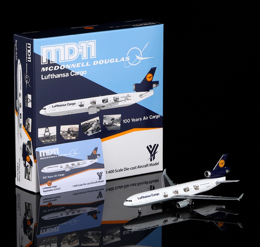 YY Wings 1:400 Lufthansa Cargo McDonnell Douglas MD-11F D-ALCC "100 Years Air Cargo"