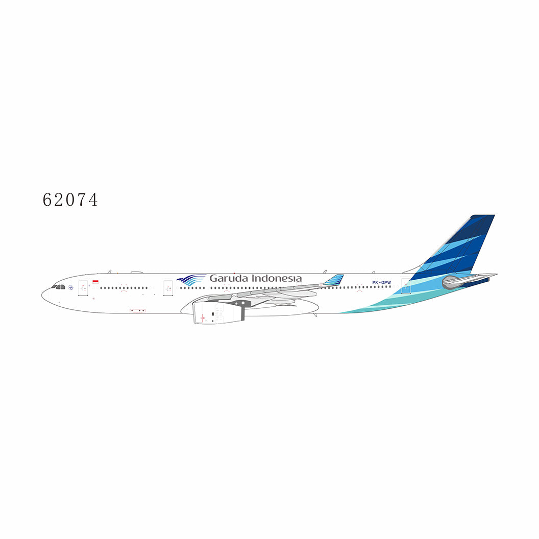 NG Models 1:400 Garuda Indonesia Airbus A330-300 PK-GPW 62074