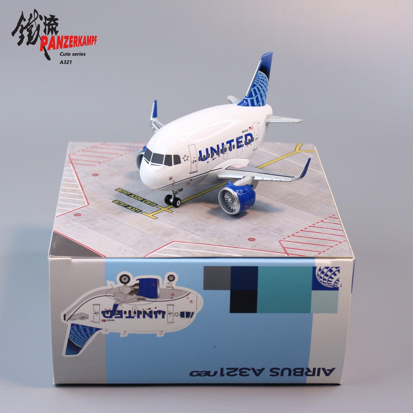 Panzerkampf Cute Model United Airlines Airbus A321neo N14502 70102PJ
