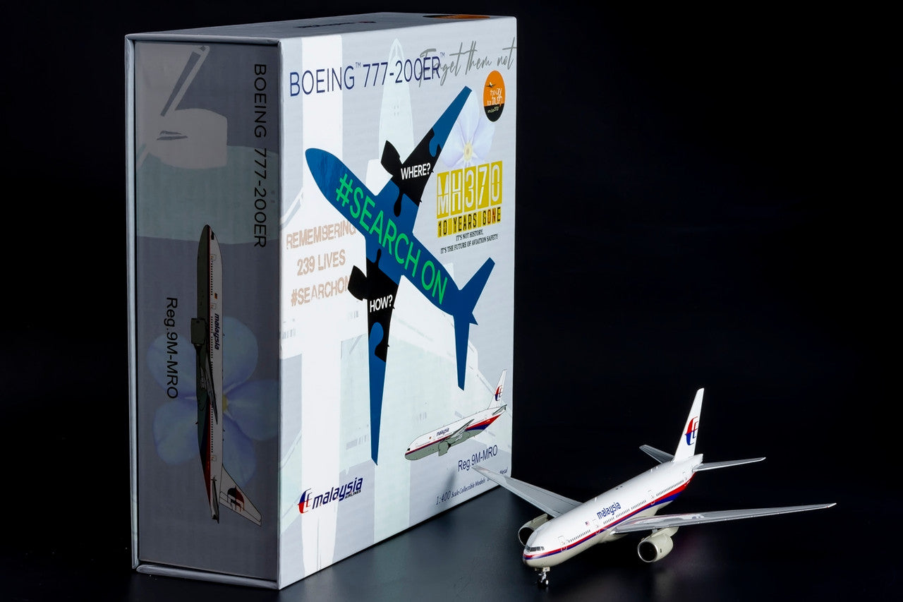 NG Models ULTIMATE 1:400 Malaysia Airlines Boeing 777-200ER "Flight MH370" 9M-MRO NG 72052