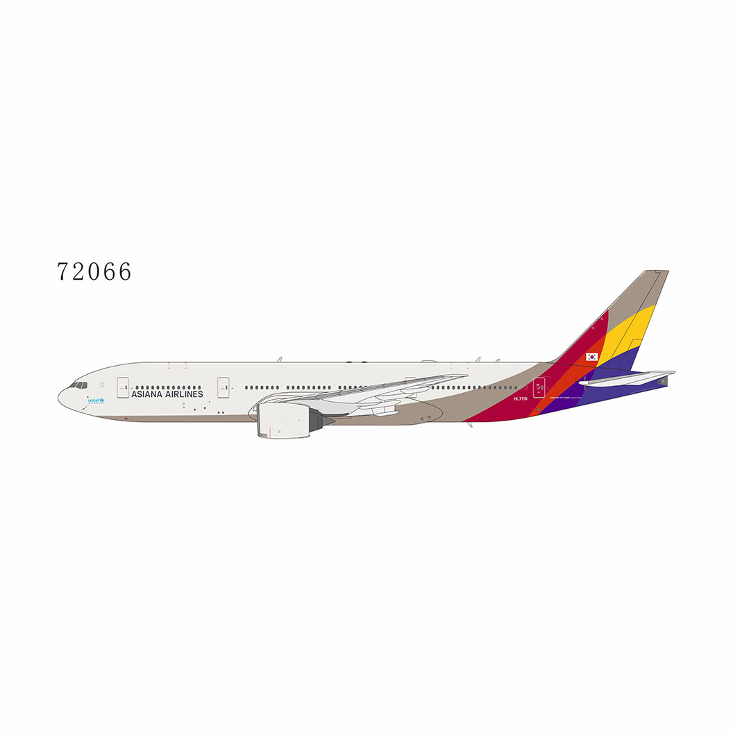 NG Models 1:400 Asiana Airlines Boeing 777-200 "revised livery" HL7791 NG 72066