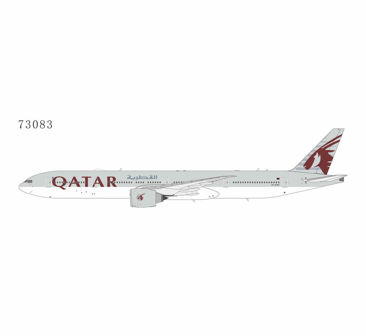NG Models 1:400 Qatar Airways Boeing 777-300ER A7-BAV 73083