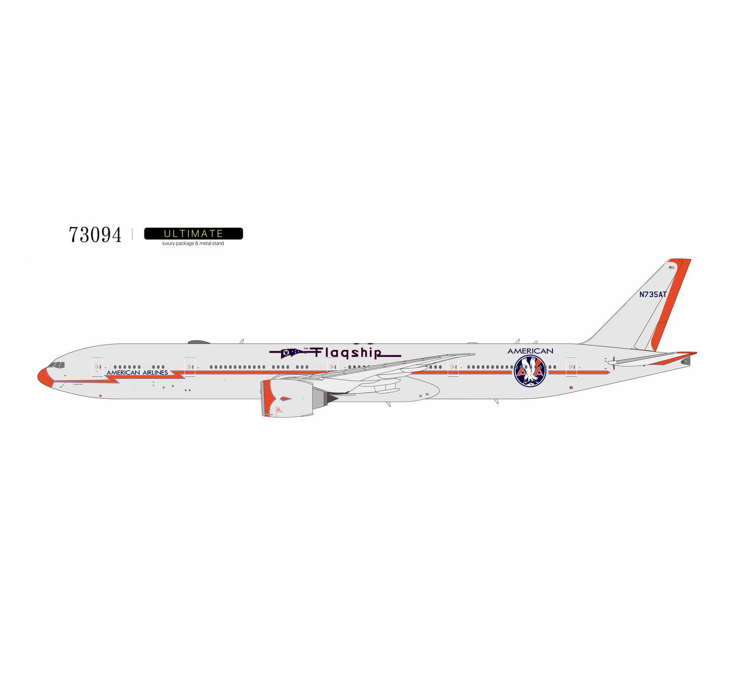 NG ULTIMATE 1:400 American Airlines Boeing 777-300ER N735AT "Flagship DFW" 73094