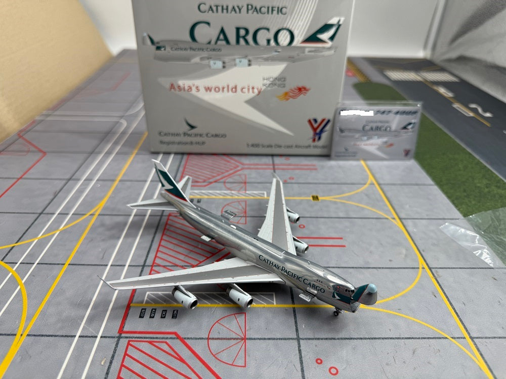 Pre-Order YY Wings Cathay Pacific Cargo Boeing 747-400F B-HUP "Polished" Interactive YY74406DP