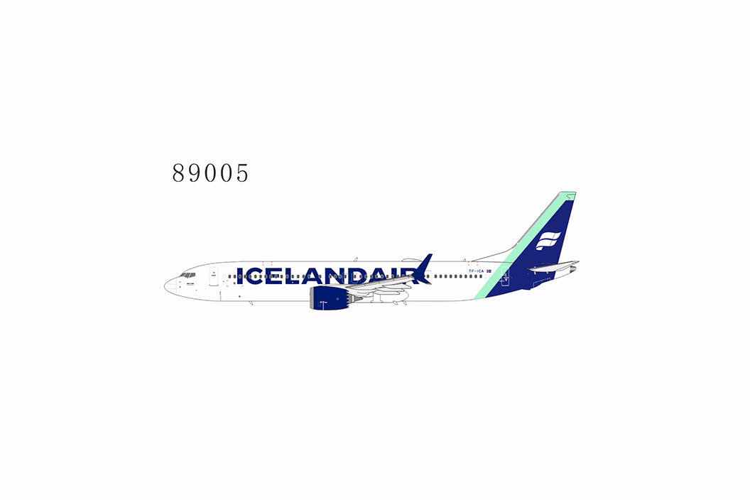 NG Models 1:400 Icelandair 737 MAX 9 TF-ICA "Boreal Blue" NG 89005