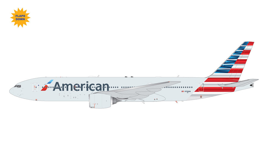 Pre-order Gemini200 American Airlines Boeing 777-200ER N788AN Flaps Down GJAAL1414F