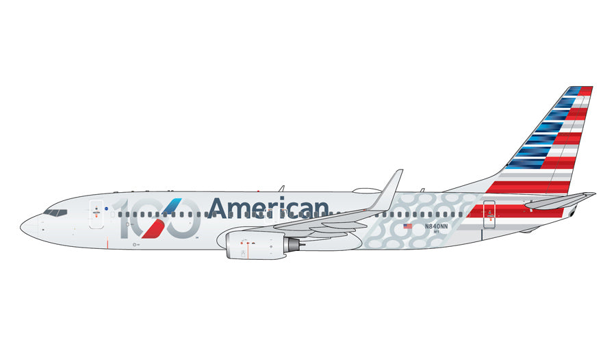 Pre-Order GeminiJets 1:400 American Airlines Boeing 737-800 N840NN "100/Centennial" GJAAL2417
