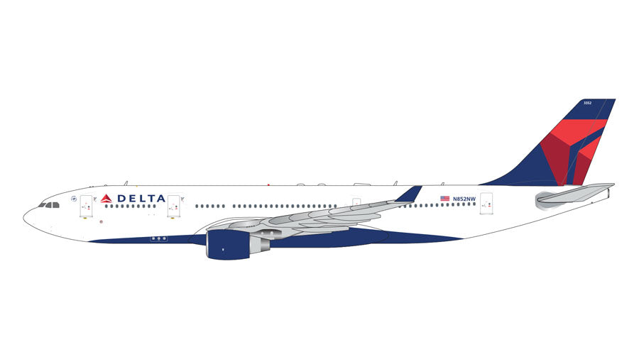 Gemini Jets 1:400 Delta Air Lines Airbus A330-200 N852NW GJDAL2105