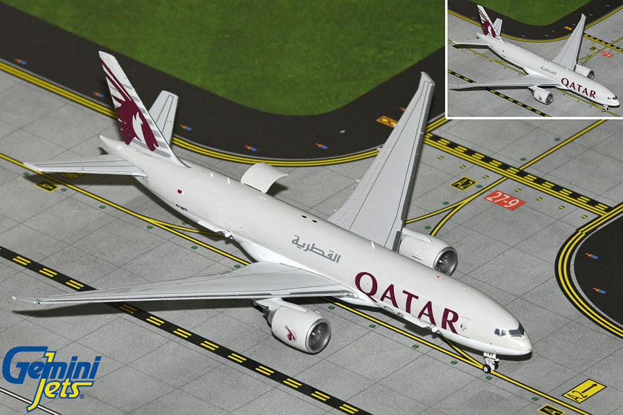Gemini Jets 1:400 Qatar Airways Cargo Boeing 777-200LRF A7-BFT "Interactive" GJQAC2145