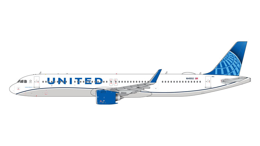 Pre-Order Gemini Jets 1:400 United Airlines Airbus A321neo N14502 GJUAL2346