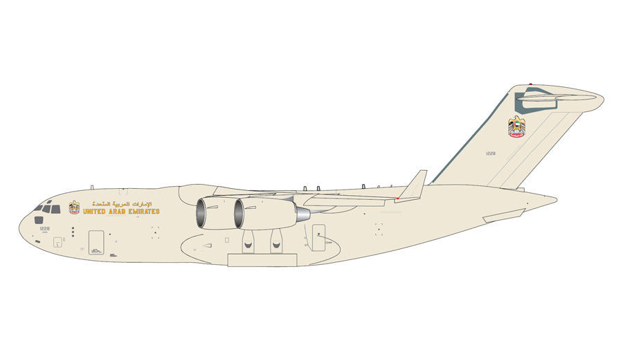 Pre-Order GeminiJets 1:400 United Arab Emirates Boeing C-17 Globemaster III 1228 GMUAE159