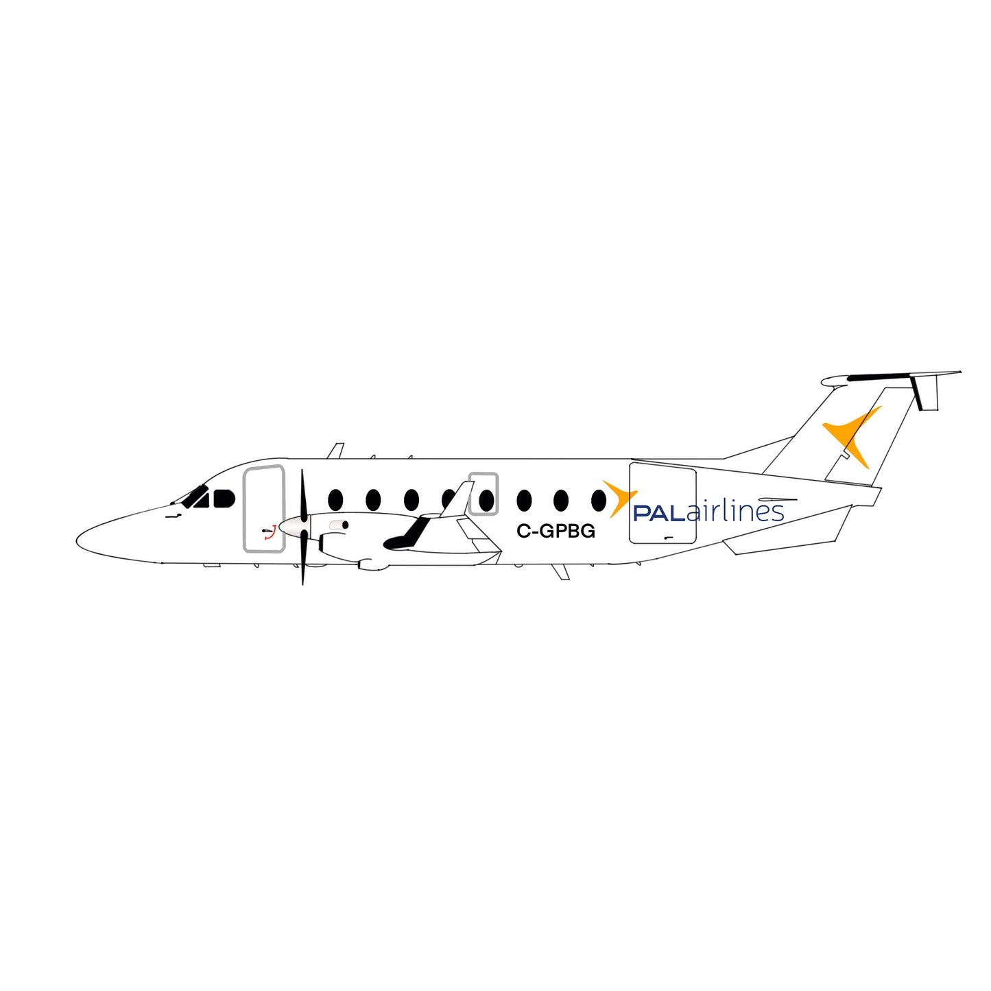 3D Design Deck 1:400 PAL Airlines Beechcraft B1900D C-GPBG 136
