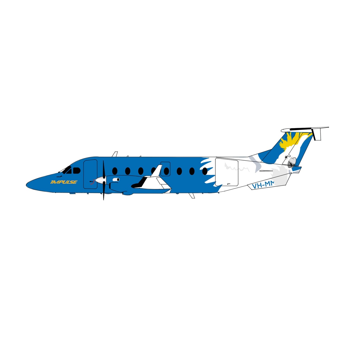 Pre-Order 3D Design Deck 1:400 Impulse Airlines (Cockatoo) Beechcraft B1900D VH-MML 132