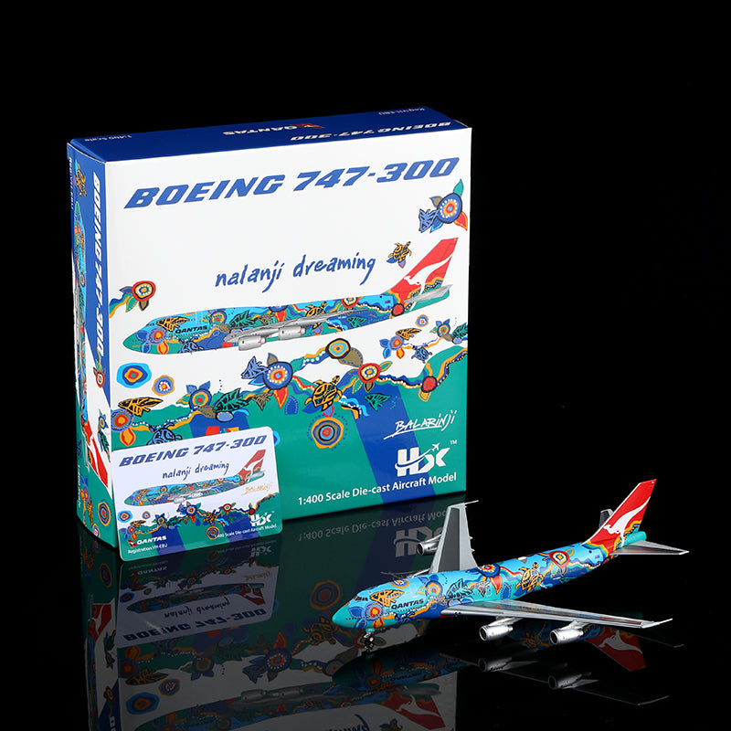 HX Models 1:400 Qantas Airways Boeing 747-300 VH-EBU "Nalanji Dreaming" B606501