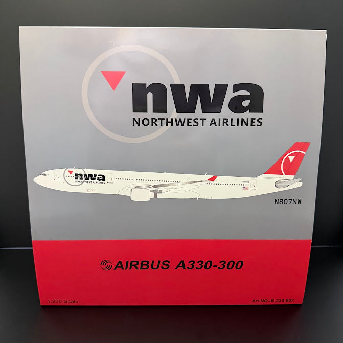 B-Models 1:200 Northwest Airlines Airbus A330-300 N807NW B-333-807