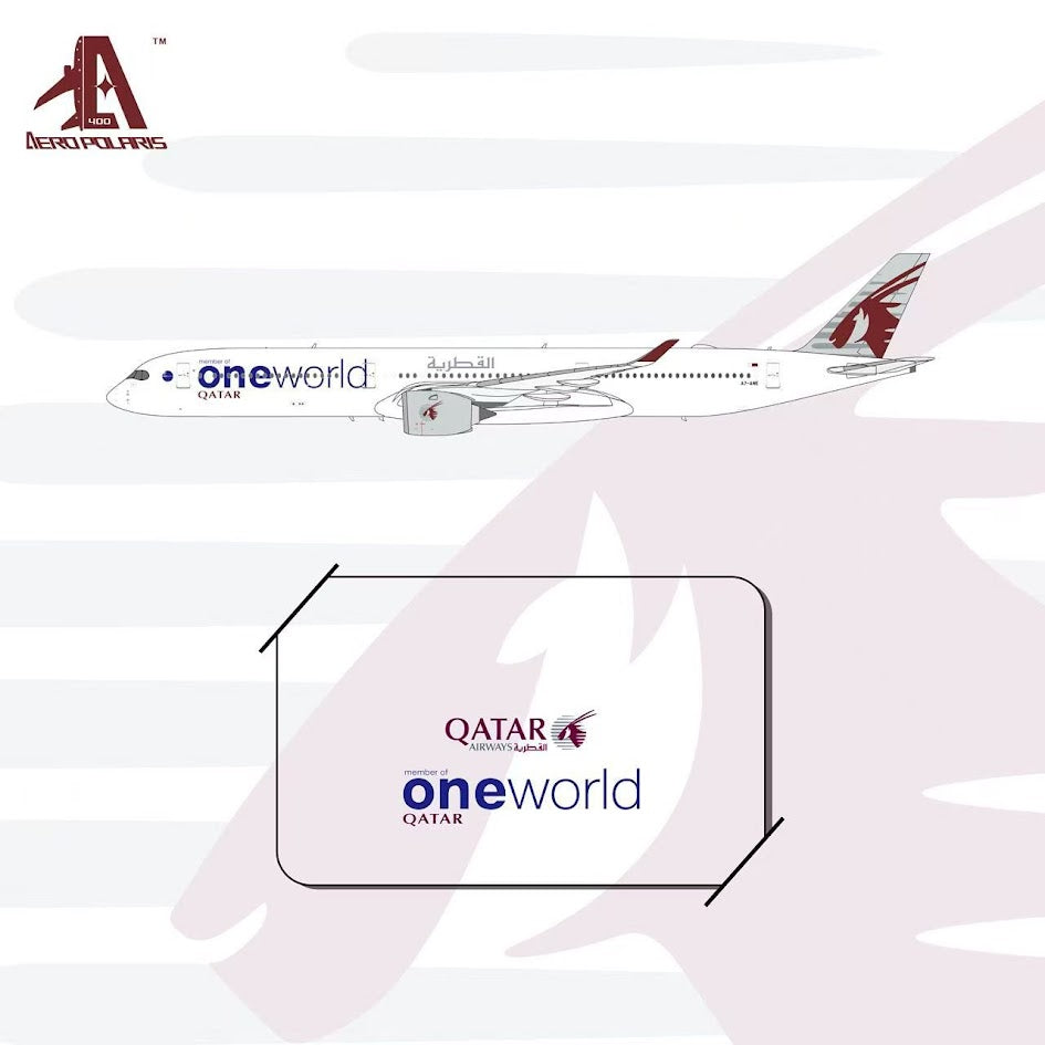 Pre-Order Aero Polaris 1:400 Qatar Airways Airbus A350-1000 A7-ANE "Oneworld" HA35K0007