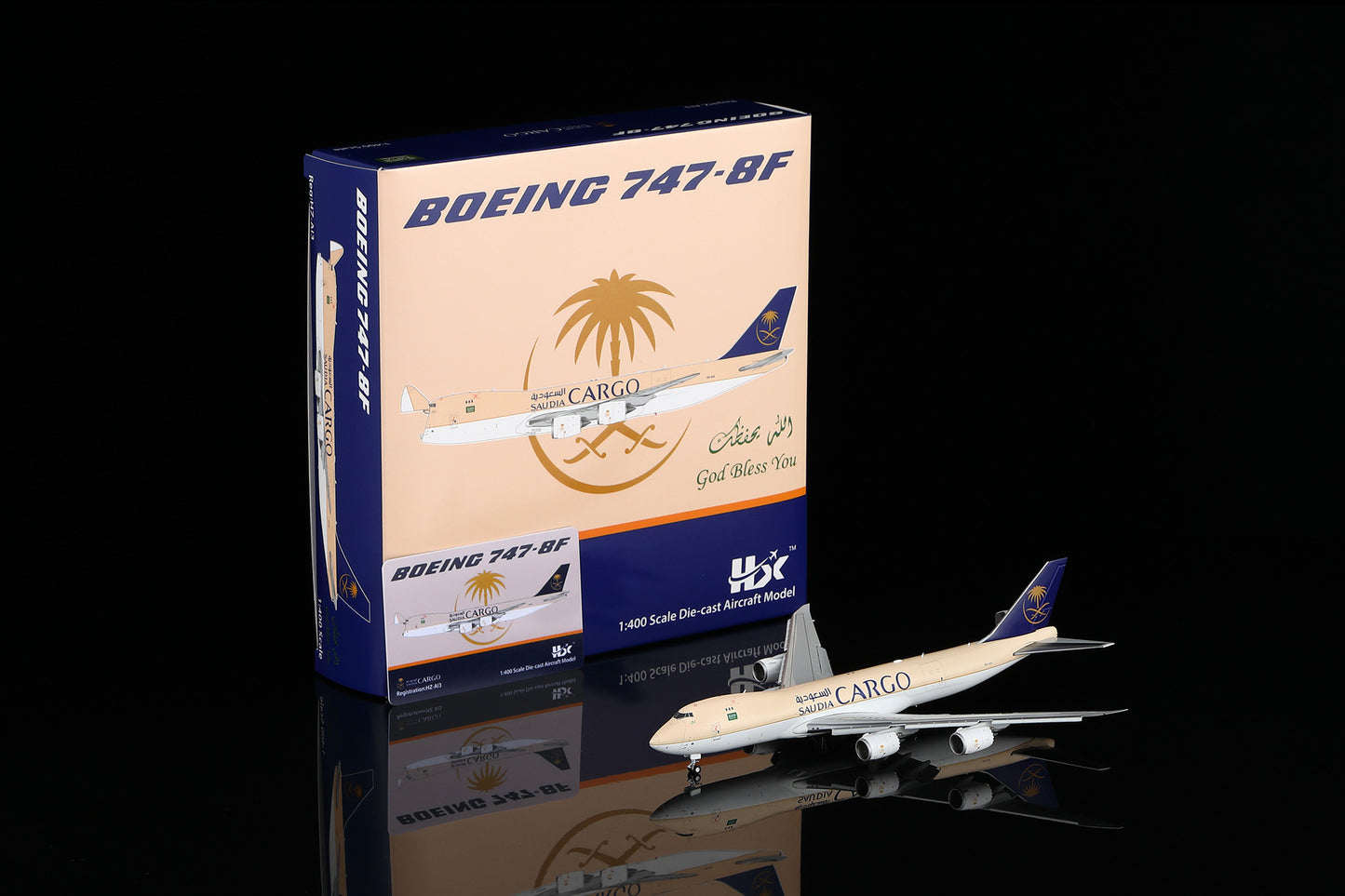 HX Models 1:400 Saudia Cargo Boeing 747-8F HZ-AI3 Flaps Down B631601F