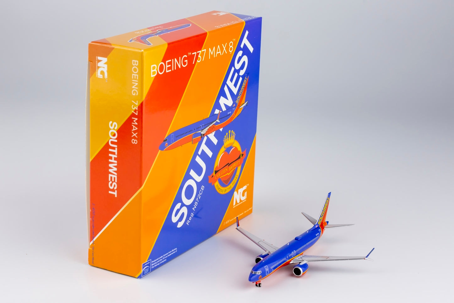 NG Models 1:400 Southwest Airlines 737 MAX 8 N872CB Canyon Blue livery NG 88002
