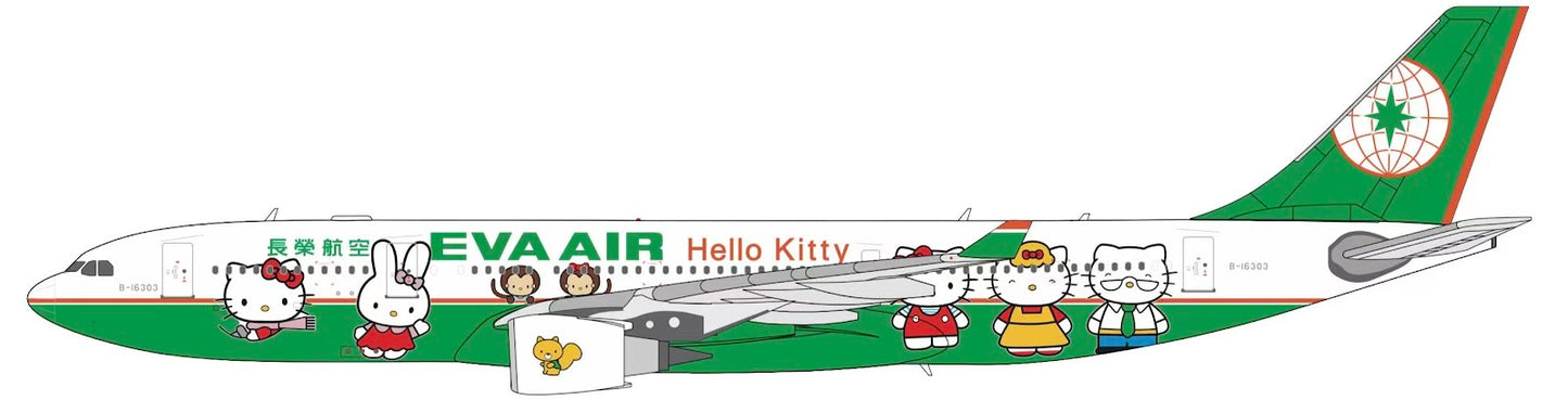 Pre-Order Kylin Models 1:400 Eva Air Airbus A330-200 B-16303 "Hello Kitty" K332EVA01