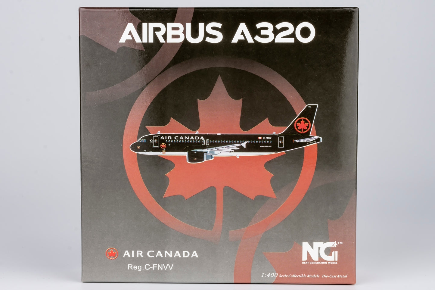 NG Models 1:400 Air Canada Jetz A320-200 C-FNVV black livery NG 15047