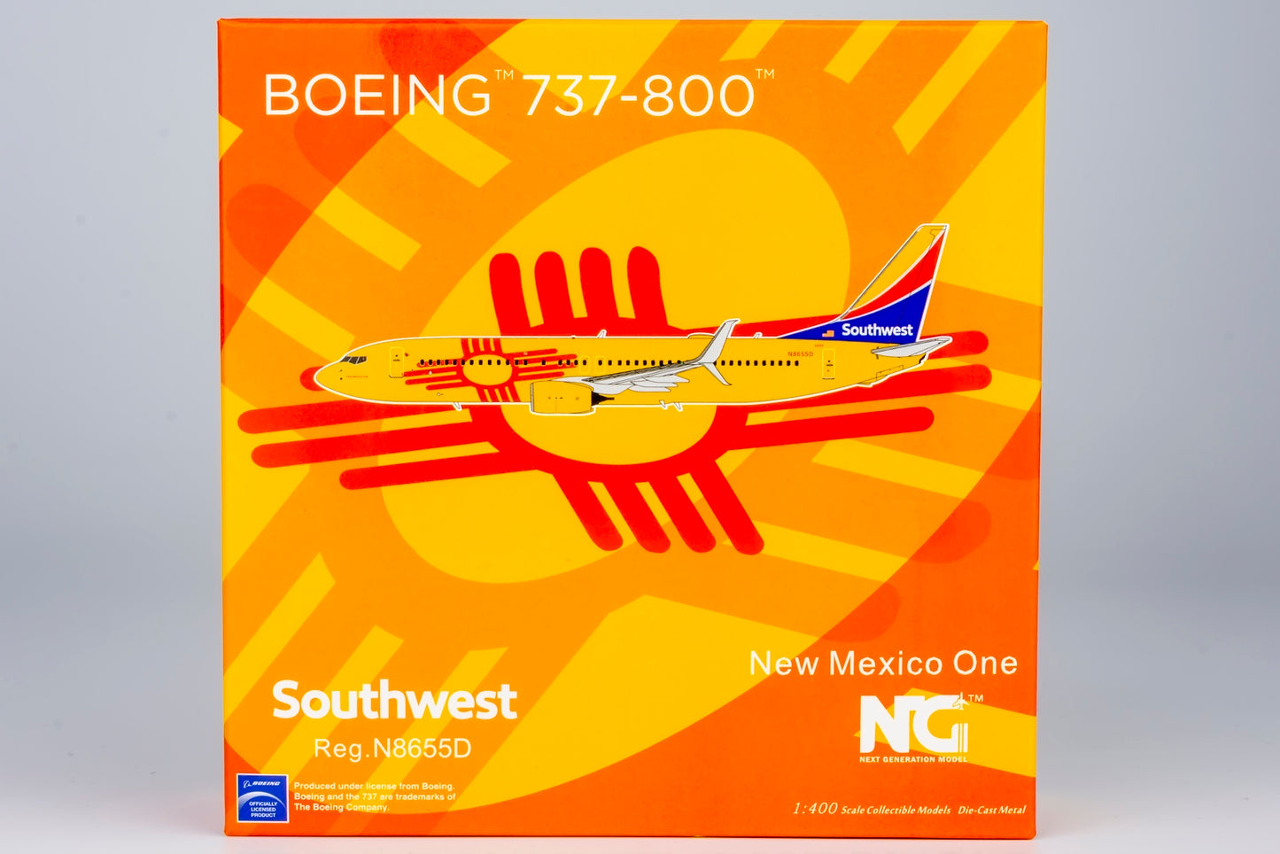 NG Models 1:400 Southwest Airlines Boeing 737-800 (scimitar) "New Mexico One" N8655D NG 58210