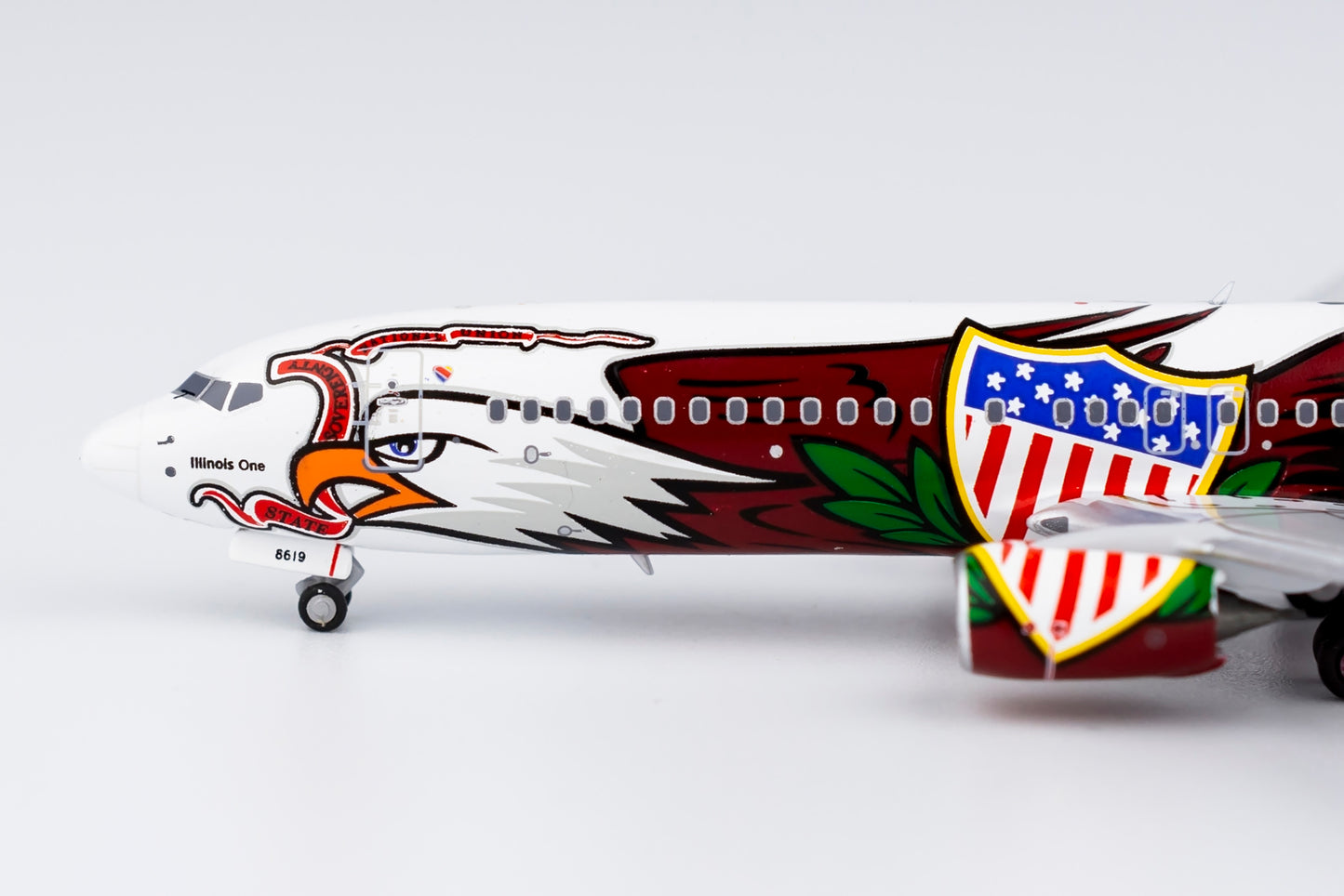 NG Models 1:400 Southwest Airlines Boeing 737-800 (scimitar) "Illinois One" N8619F NG 58161