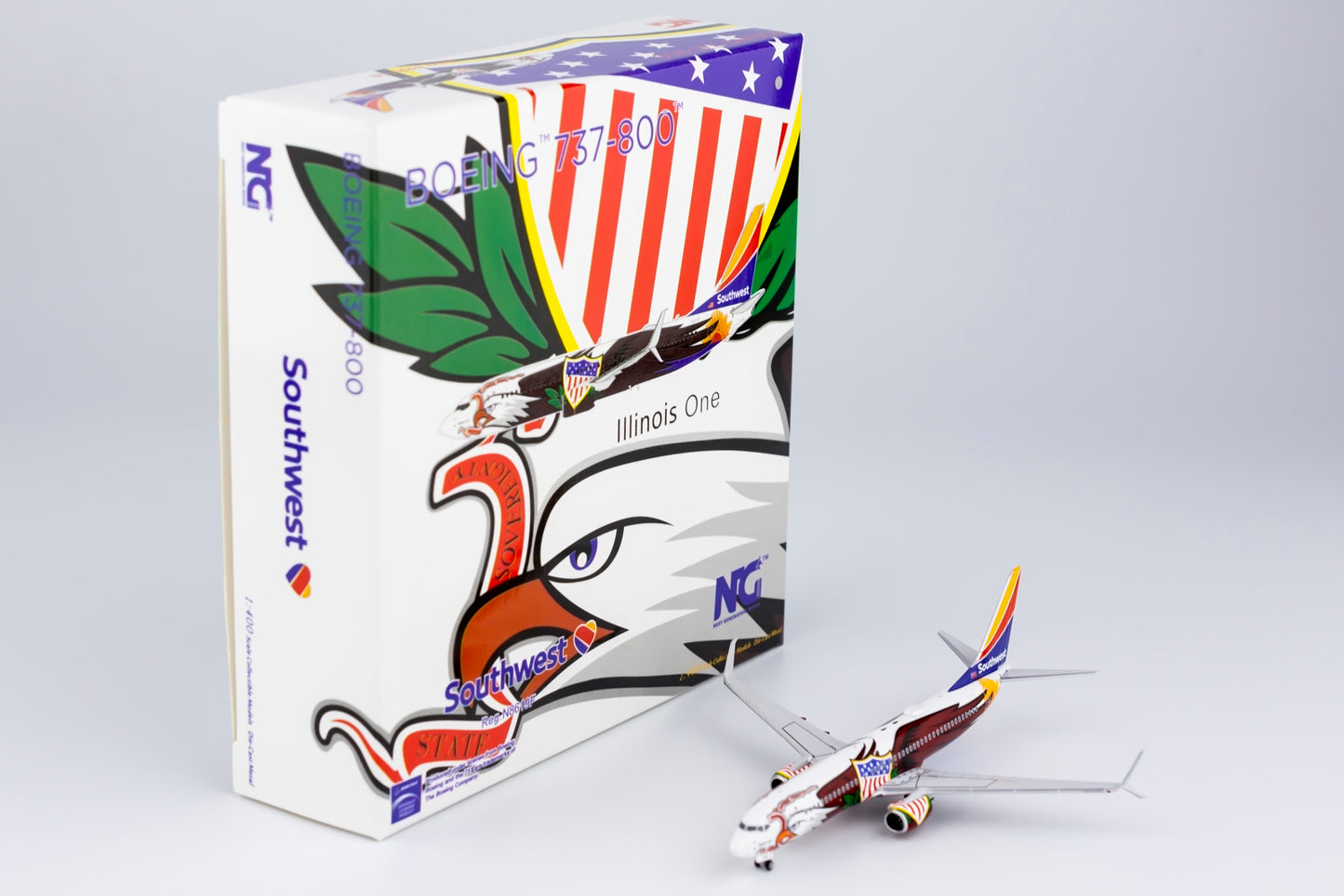 NG Models 1:400 Southwest Airlines Boeing 737-800 (scimitar) "Illinois One" N8619F NG 58161
